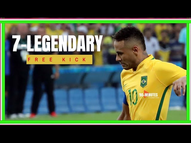 Neymar Jr: Free Kick Master | 7 of His Best Goals