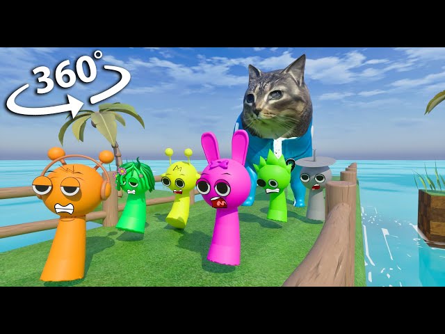 U II A IO UI A I O xCat Incredibox Sprunki Chase You ! | 360° VR