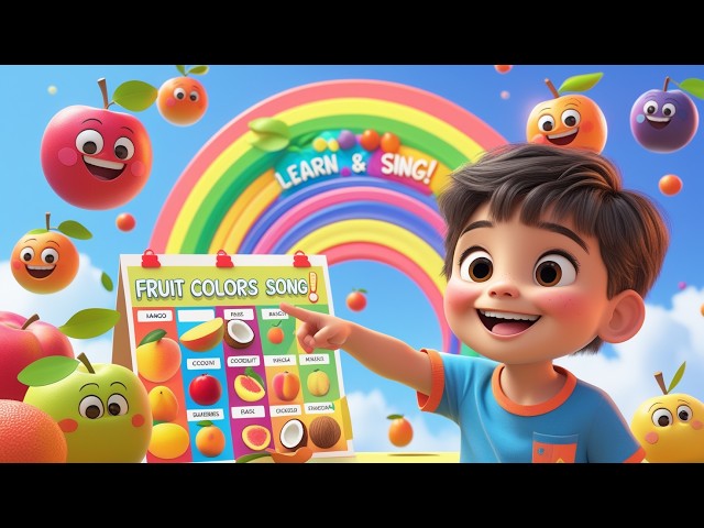 FRUIT COLORS SONG | FUN English VOCABULARY for KIDS