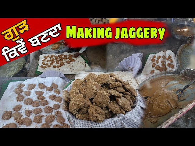 Traditional way Making Jaggery live Gurr ਬਣਦਾ ਹੋਇਆ