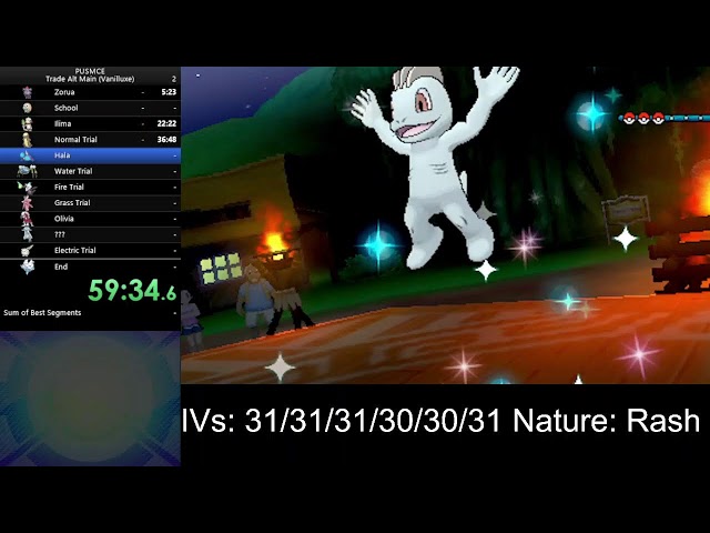 Pokemon Ultra Moon Vanillite Speedrun