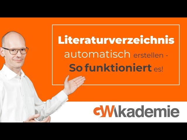 Literaturverzeichnis automatisch erstellen - So funktioniert es!