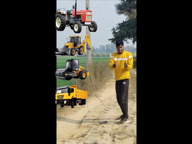 Tractor, Jcb, roller & truck -funny vfx magic video