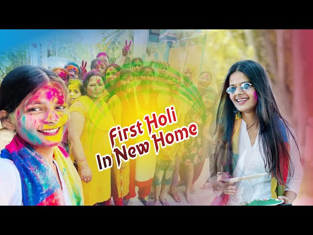 First Holi in my New Home ❤️🌈 Holi 2k23 #shraddhamishra #happyholi