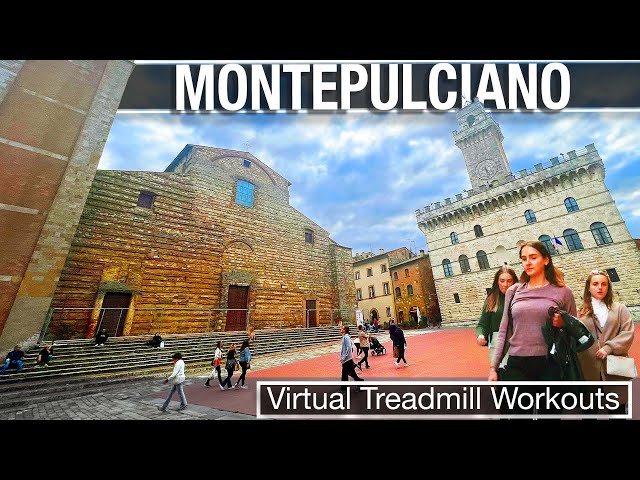 Montepulciano Walking Tour with Captions - 4k Montepulciano, Italy Treadmill Workout - City Walks