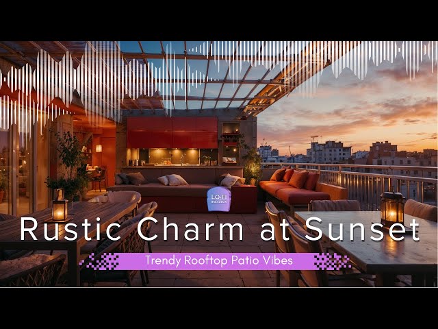 Rustic Charm at Sunset | Trendy Rooftop Patio Vibes