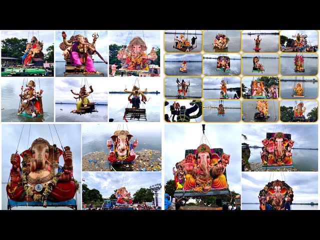 Big Ganesh Nimmajjam | Ganesh Visarjan at Tank Bund | Different types Ganesh Idols Nimmajjam 2022