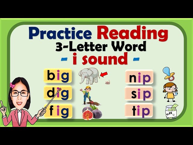 Learn to read 3-letter word | i sound | Phonics | Reading guide for beginners,  toddlers |