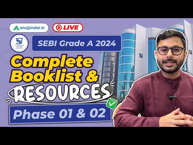 Best Books for SEBI Grade A 2024 | Important Booklist for SEBI Exam 2024 | Phase 1 & 2 Books Sources