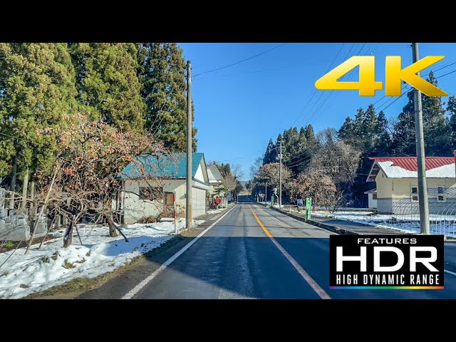 🚘❄️ ROAD TRIP In SCENIC ROAD In Aizu Mountainous Area, Fukushima Prefecture, Japan