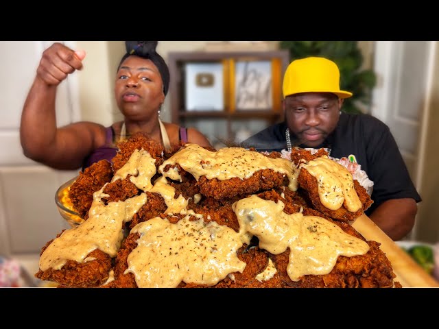 ITS TIME TO GET DISCIPLINED!!| COUNTRY FRIED STEAK & SWEET CORN| MUKBANG EATING SHOW!