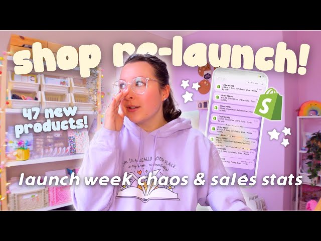 Relaunching My Shop with 47 New Products! 🛍️ Launch Week Chaos, Sales Stats & Behind-the-Scenes ✨