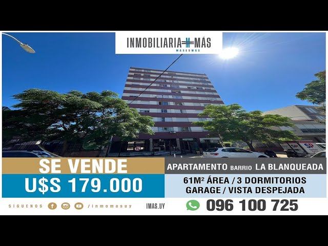 En venta : Apartamento 3 Dormitorios + Garage | La Blanqueada