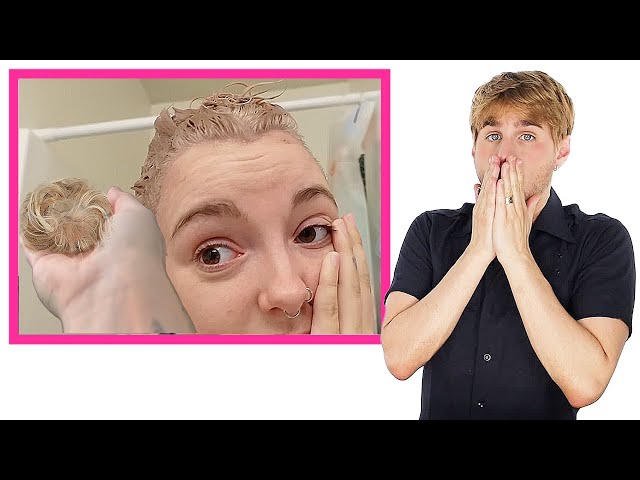 Hairdresser Reacts To Bleaching Hair Till It Falls Out!