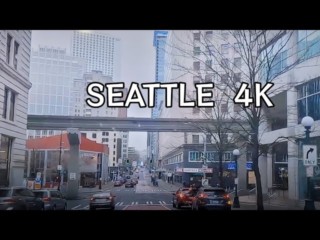 Downtown Seattle, Washington Driving Tour, 4k Video