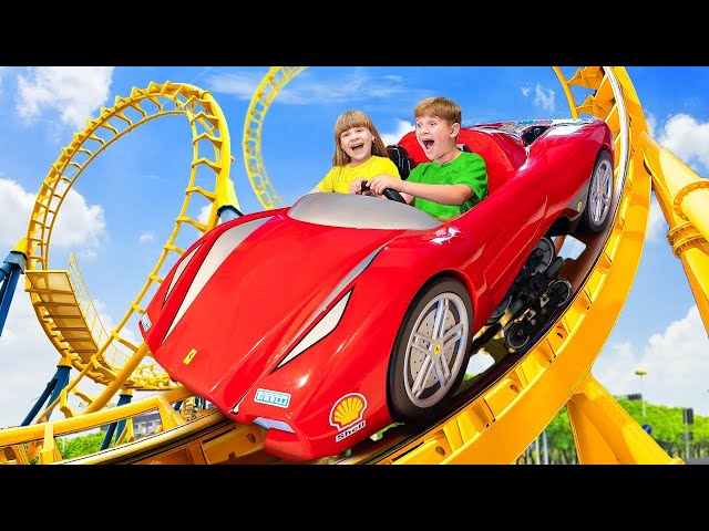 Diana and Roma's Epic Ferrari World Adventure!