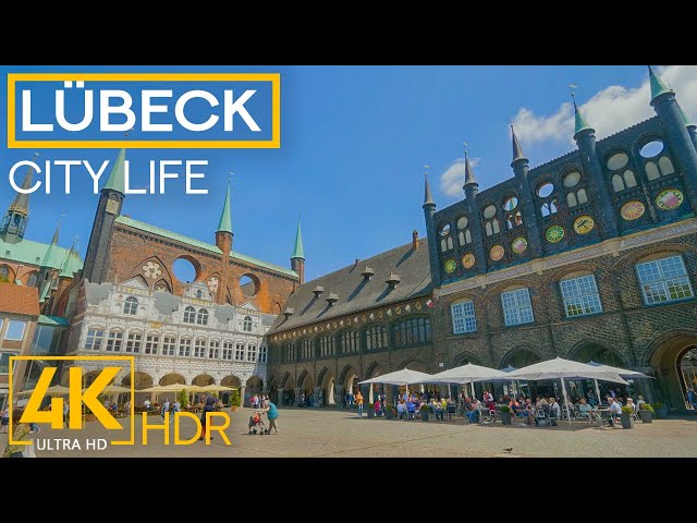 (4K HDR) Relaxing City Life of Lübeck City and its Outskirts - Exploring Cities of Germany