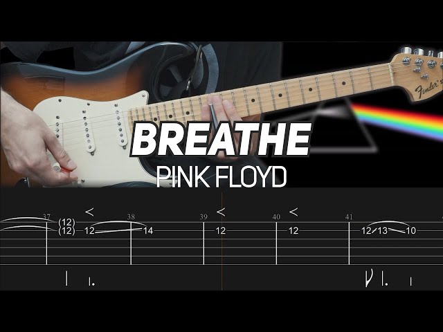 Pink Floyd - Breathe (Guitar lesson with TAB)