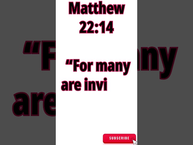 "Many are invited, but few are chosen." Matthew 22-14#shorts #youtube #jesus #ytshorts #yt #shortvi