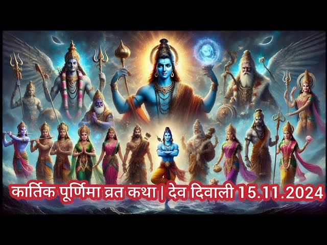 Kartik Purnima Vrat Katha ~ कार्तिक पूर्णिमा व्रत कथा | Dev Diwali Katha 2024 | Kartik Purnima #shiv