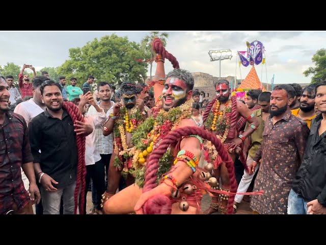 Golconda Bonalu 2023 | yellamma sigam | Pothuraju entry | #pothuraju teenmaar #golcondabonalu2023