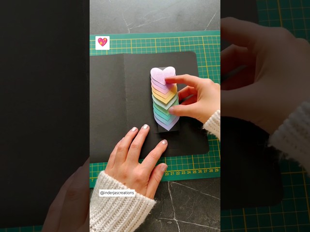 Valentine day waterfall card unique ideas #diy #ytshorts #shorts #viral