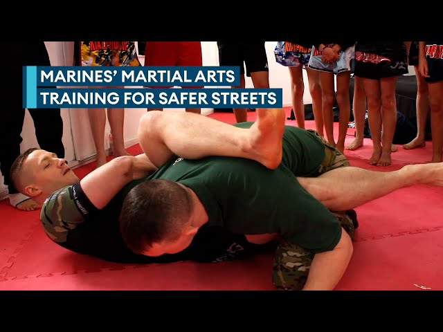 Royal Marines help youngsters steer clear of knife crime