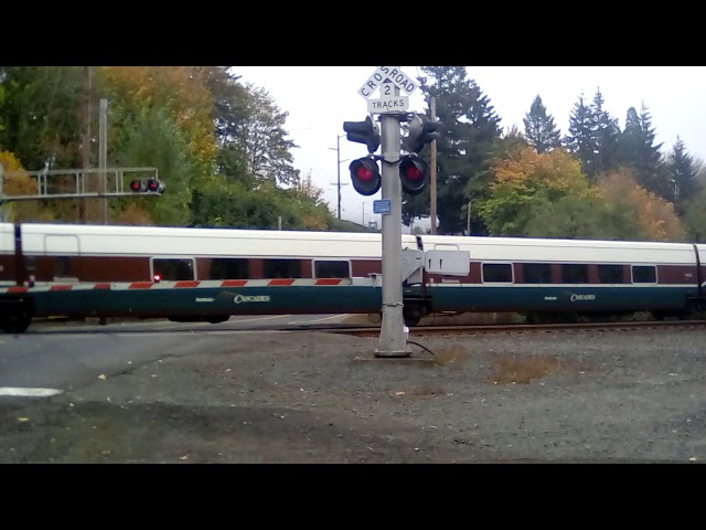 Amtrak talgo train northbound on main track 2 on 10-20-2018