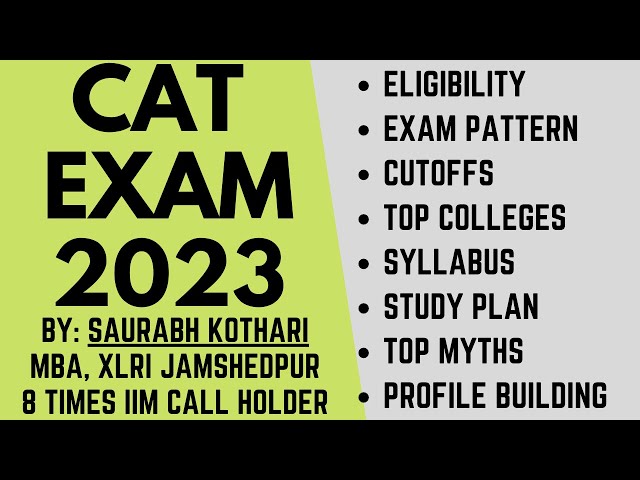 CAT exam 2023: Complete syllabus, top colleges, study plan, exam pattern, cutoffs, eligibility