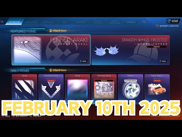 Rocket League ITEM SHOP Daily #132 (910h February 2025) TW REAPER WHEELS ARE BACK!!