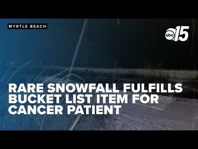 Rare Myrtle Beach snow fulfills bucket list item for man battling cancer