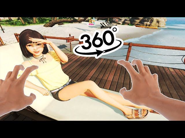 INCREDIBLE💋 YOUR VIRTUAL GIRLFRIEND GIVES YOU A REALISTIC VACATION😳360° VR experience animevr😳