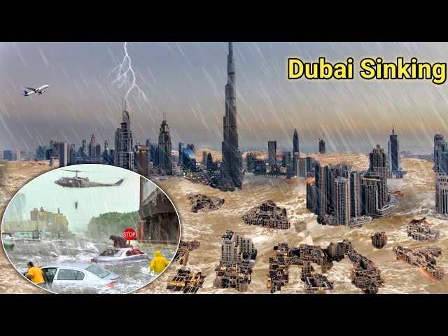 Heavy Rain in Dubai Sharjha Ajman 🇦🇪 | road & streets turned into river | rain storm | flooding UAE