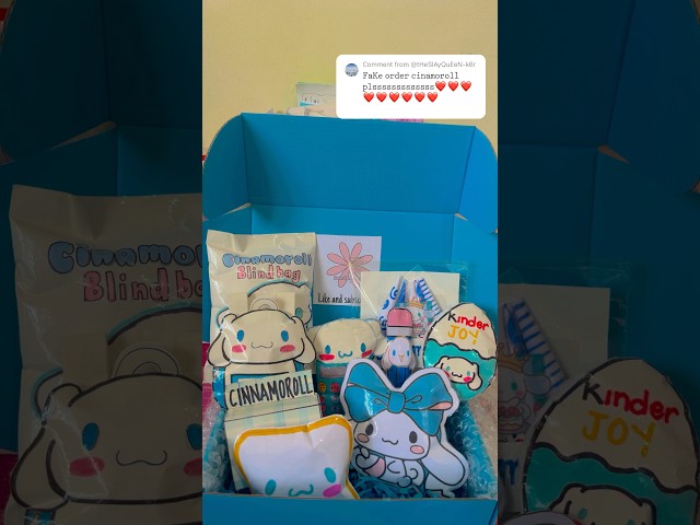 Cinnamoroll📦💙 Packing orders(fake) #packingfake #squishypackage #sanrio #crafts #packing #sub