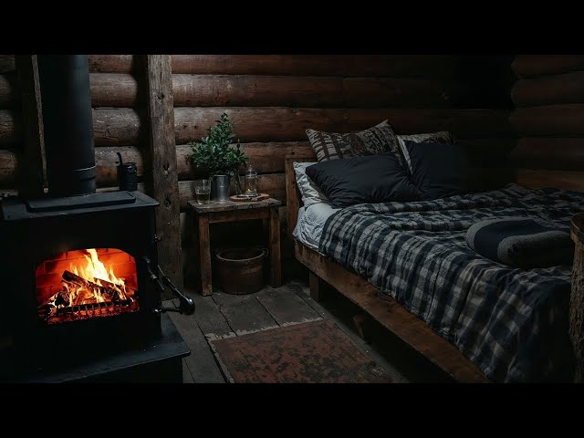 Frozen Nights, Warm Hearth | Blizzard Ambience with Fireplace Sounds