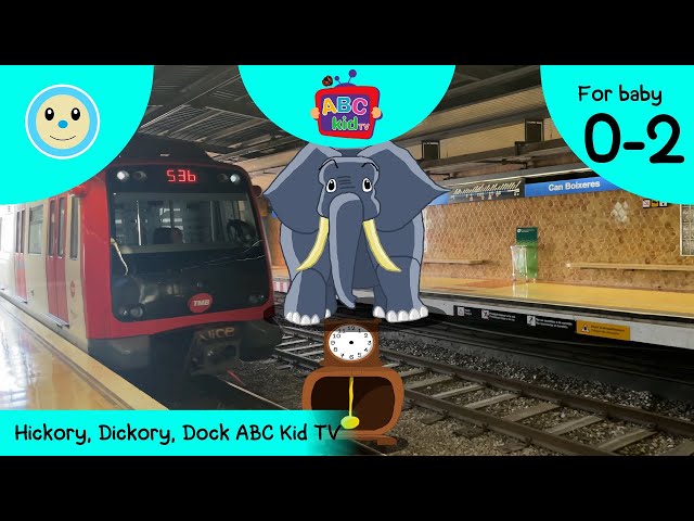 Hickory, Dickory, Dock ABC Kid TV 🕰️🐁🐈🐕🐺🐻🐘 | Nursery Rhyme for Baby 0-2 Years 👶🏻