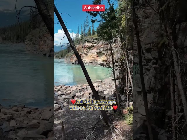 Summer Day With 4K Lake And Mountain Landscape