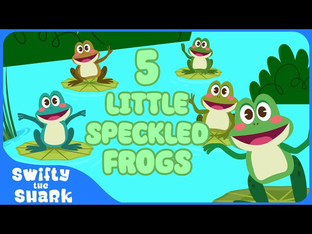 Five Little Speckled Frogs | Songs For Kids | Swifty The Shark Nursery Rhymes & Kids Songs