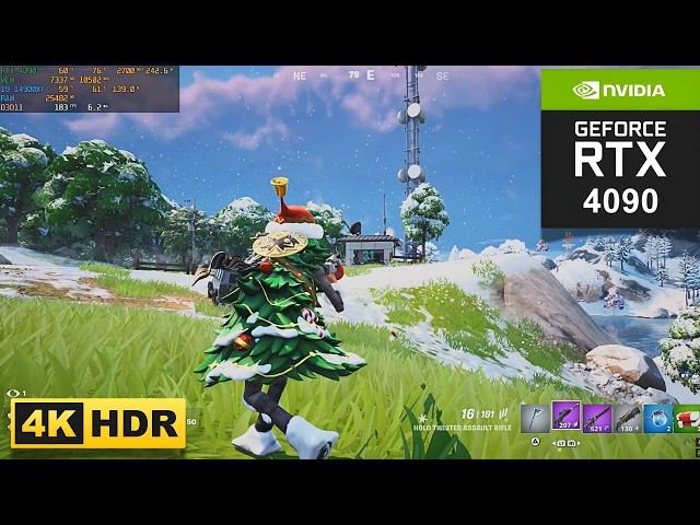 Fortnite Winterfest Skin : Chapter 6 Season 1| RTX 4090 24GB (4K Maximum Settings RTX ON / DLSS ON)