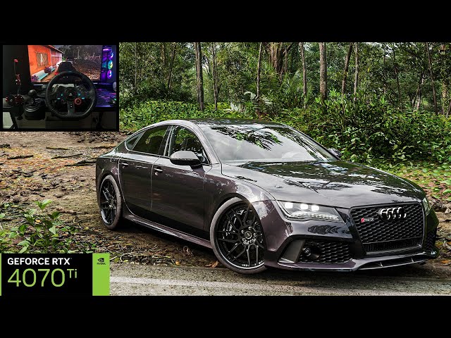 Driving the 2013 Audi RS7 Sportback in Forza Horizon 5 with LogitechG923 Steering Wheel | 4KGameplay