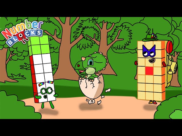 Numberblocks 14 21 Get Lost and Find Baby Dinosaurs - Numberblocks fanmade coloring story