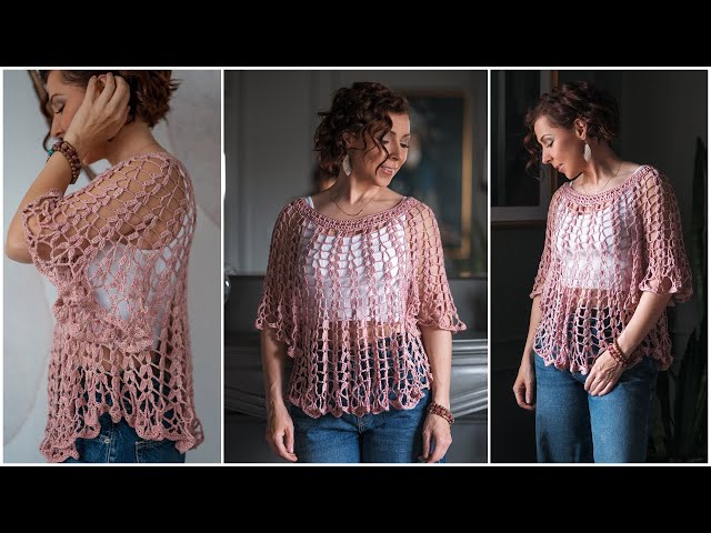 Step-by-Step: How to Crochet the Special Stitches for the Stunning, Eye-Catching Babylonica Top!