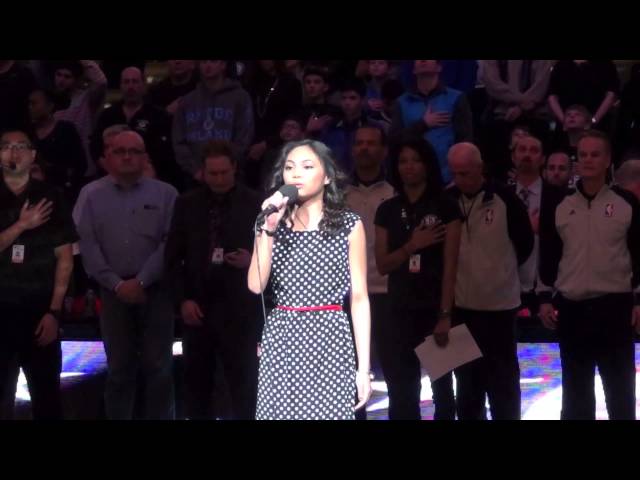 Lianah Sings the National Anthem - NBA - Nets vs Pelicans - Barclays Center