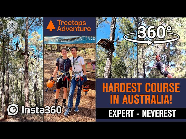 360° of Hardest Tree Ropes & Zipline course @ Treetops Adventure Dwellingup | Black Extreme NEVEREST