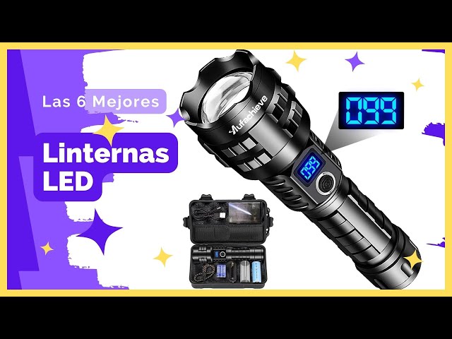 🔦☀️6 Mejores Linternas LED Recargables BARATAS amazon ✅【Potencia USB/Lúmenes/Táctica/Resistente】