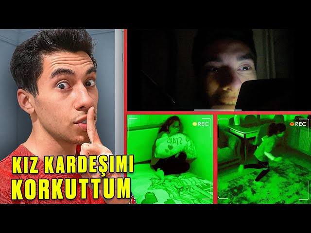 KIZ KARDEŞİMİN EVİNE GECE GİZLİCE GİRİP KORKUTTUM !? ( Korku Şakası )