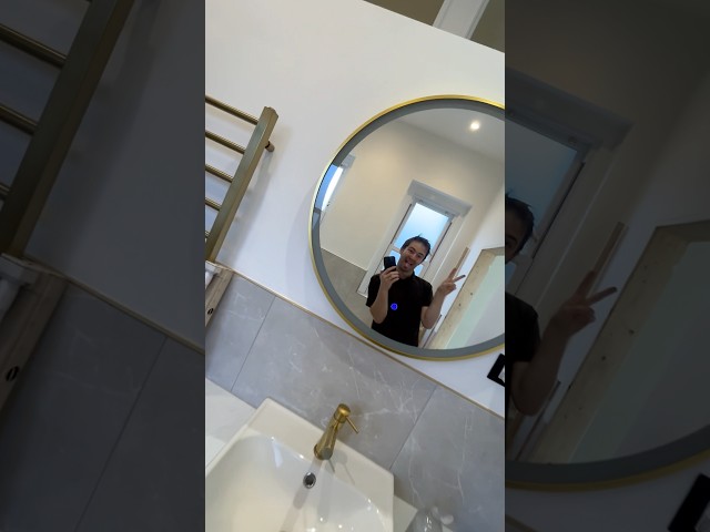 Bathroom mirror light - #electrician #electricalwork #diy #mirrorlight #lighting #renovation