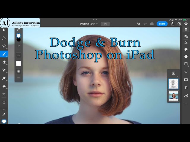 Dodge & Burn in Photoshop on the iPad