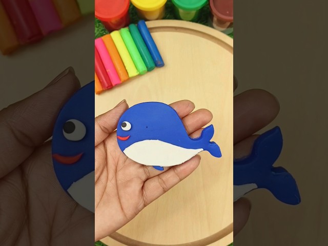 🐳Whale with Playdoh | Sea Animals | Down In The Deep Blue Sea #playdoh #toddlerlearning #shorts