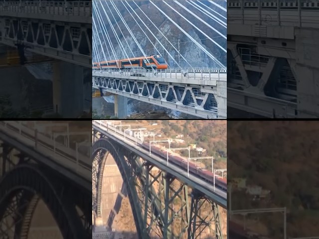 Three engineering marvels of Bharat; Vande Bharat crossing over Chenab bridge & Anji khad bridge